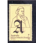 Sellos de Oceania - Australia -  1824 primer periódico independiente