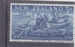 Stamps New Zealand -  centenario envío de lana Marlborough