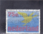 Stamps Netherlands -  silueta pájaro