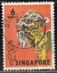 Stamps : Asia : Singapore :  Danza | Folklore | Máscaras