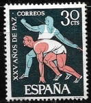 Stamps Spain -  Atletismo - XXV años de paz