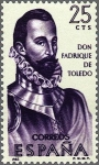 Stamps Spain -  ESPAÑA 1965 1678 Sello Nuevo Forjadores de America Fadrique de Toledo