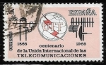 Stamps Spain -  Centenario de la Union Internacional de las Telecomunicaciones