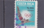 Stamps Costa Rica -  OLIMPIADA MEXICO'68