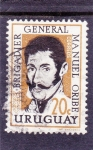 Stamps Uruguay -  Brigadier Manuel Oribe