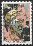 Stamps United Kingdom -  Brigade Members with Ashford Litter, 1887