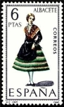 Stamps Spain -  ESPAÑA 1967 1768 Sello ** Trajes Tipicos Españoles Albacete