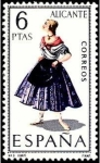 Stamps Spain -  ESPAÑA 1967 1769 Sello ** Trajes Tipicos Españoles Alicante