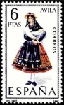Stamps Spain -  ESPAÑA 1967 1771 Sello ** Trajes Tipicos Españoles Avila