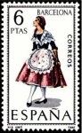 Sellos de Europa - Espa�a -  ESPAÑA 1967 1774 Sello ** Trajes Tipicos Españoles Barcelona