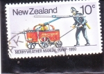Stamps New Zealand -  carro de bomberos