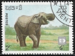 Stamps : Asia : Laos :  Fauna - Elephas maximus