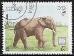 Sellos del Mundo : Asia : Laos : Fauna - Elephas maximus