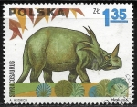 Stamps Poland -  Animales Prehistoricos - Styracosaurus