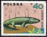Stamps Poland -  Animales Prehistoricos - Ichthyostega