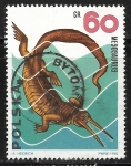 Stamps Poland -  Animales prehistoricos - Mesosaurus