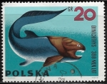Stamps Poland -  Animales prehistoricos - Dinichthys