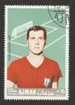 Stamps United Arab Emirates -  85 C - Franz Beckenbauer, futbolista aleman