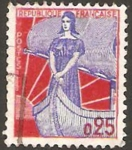 Stamps France -  1234  - Marianne en barca