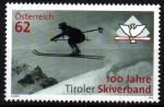 Stamps Austria -  Centenario Fed. Tirolesa Esquí