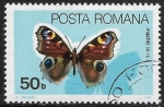 Stamps Romania -  Mariposas - Inachis io