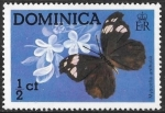 Sellos del Mundo : America : Dominica : Mariposas - Myscelia antholia