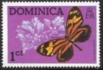 Sellos del Mundo : America : Dominica : Mariposas - Lycorea ceres