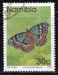 Sellos del Mundo : Africa : Namibia : mariposas - Junonia octavia sesamus