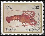 Stamps United Arab Emirates -  Vida marina - Palinurus elephas