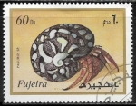 Stamps United Arab Emirates -  Vida marina - Pagurus sp.