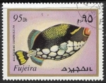 Stamps United Arab Emirates -  Vida marina - Balistoides conspicillum