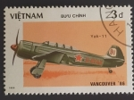 Sellos del Mundo : Asia : Vietnam : Yakovlev Yak-11