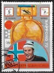 Stamps United Arab Emirates -  Sapporo 72 - Magnar Solberg (*1937) Noruega