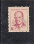 Stamps Czechoslovakia -  Antolín Zopotoky- político