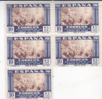 Stamps Spain -  XIX CENTENARIO DE LA VIRGEN DEL PILAR-RUINAS DE BELCHITE (49)