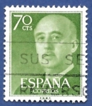 Stamps : Europe : Spain :  Edifil 1151 Serie básica Franco 70 cts
