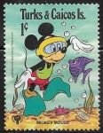 Stamps America - Turks and Caicos Islands -  Mickey Mouse 