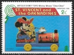 Stamps : America : Saint_Vincent_and_the_Grenadines :  Mickey Mouse "Choo-Choo"