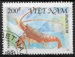 Stamps Vietnam -  Crustaceos - Palinurus sp.