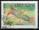 Sellos de Asia - Vietnam -  Crustaceos - Palinurus sp.