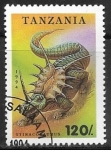 Sellos de Africa - Tanzania -  Animales prehistoricos - Styracosaurus
