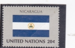 Stamps : America : ONU :  BANDERA DE NICARAGUA