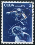Sellos de America - Cuba -  Astronauta sovietico