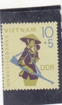 Stamps Germany -  MUJER SOLDADO CON NIÑO