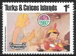 Sellos del Mundo : America : Islas_Turcas_y_Caicos : Dibujos animados - Pinocchio and the Blue Fairy