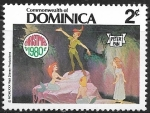 Stamps : America : Dominica :  Dibujos animados -  Peter Pan and Wendy