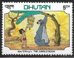 sello : Asia : Bhut�n : Dibujos animados - Mowgli, Baloo