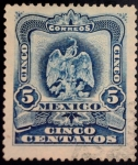 Stamps : America : Mexico :  Coat of arms and Mexican landmarks (1899)