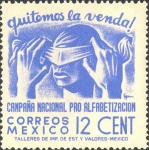 Stamps : America : Mexico :  Alphabetization Campaign