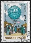Stamps Hungary -  Dr. Menner's Air Balloon, 1811